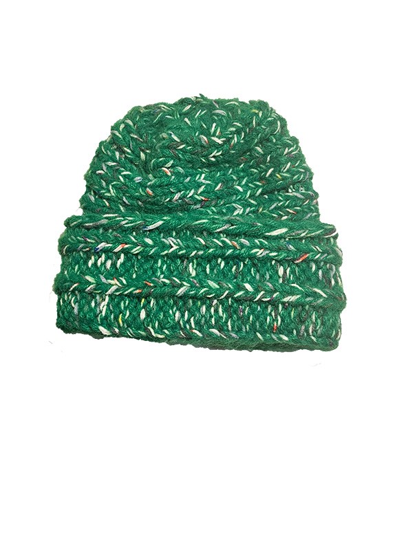 Bijutricotaje.ro | Căciulă verde tricotată unicat