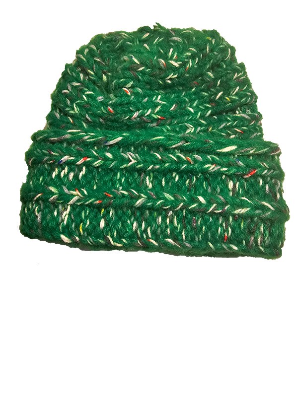 Bijutricotaje.ro | Căciulă verde tricotată unicat