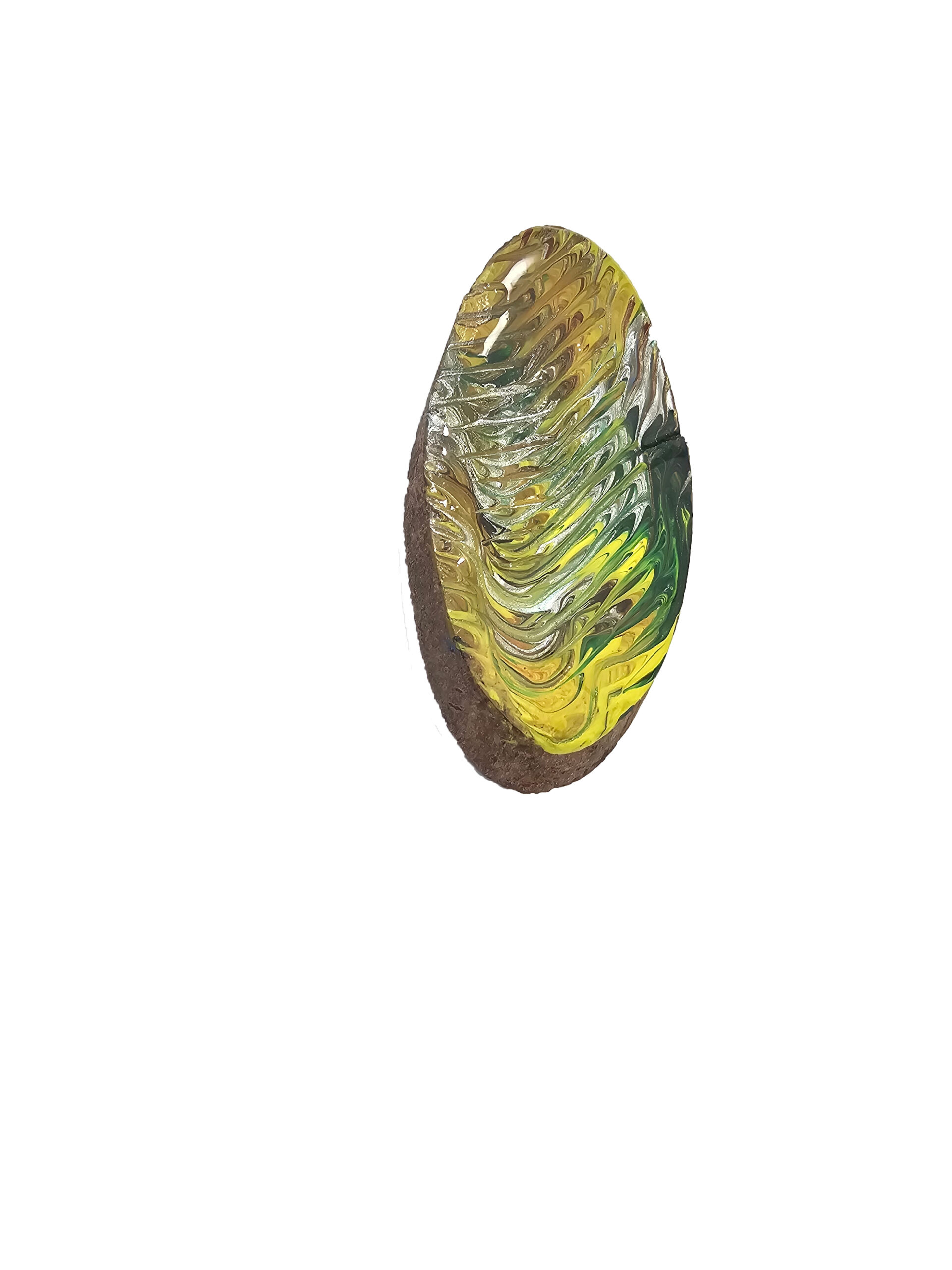Bijutricotaje.ro | Magnet galben 3D pictat din lemn