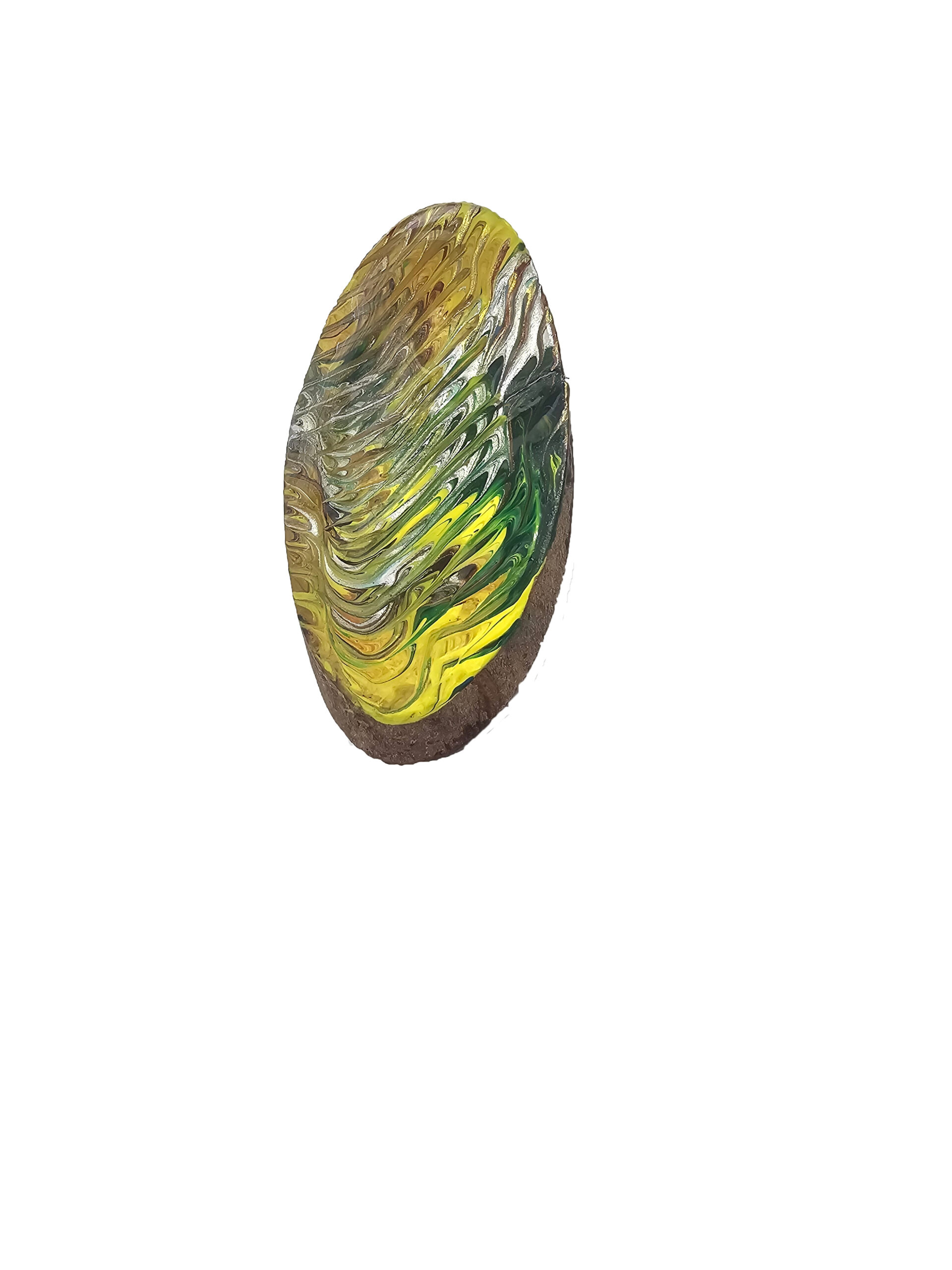 Bijutricotaje.ro | Magnet galben 3D pictat din lemn