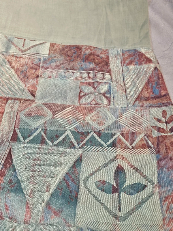 Bijutricotaje.ro | Fata de perna decorativa vintage model etnic geometric brocart fermoar