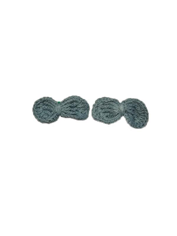 Bijutricotaje.ro | Set două clame de păr cu fundițe croșetate manual